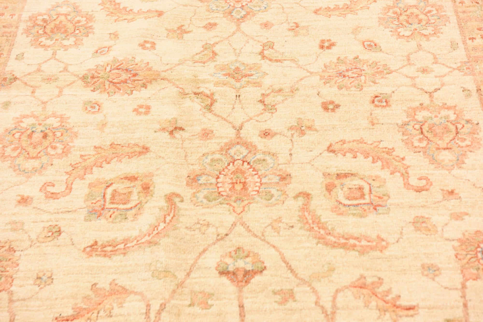 5' 9 x 8' 2 Hand Knotted Peshawar Ziegler Rug