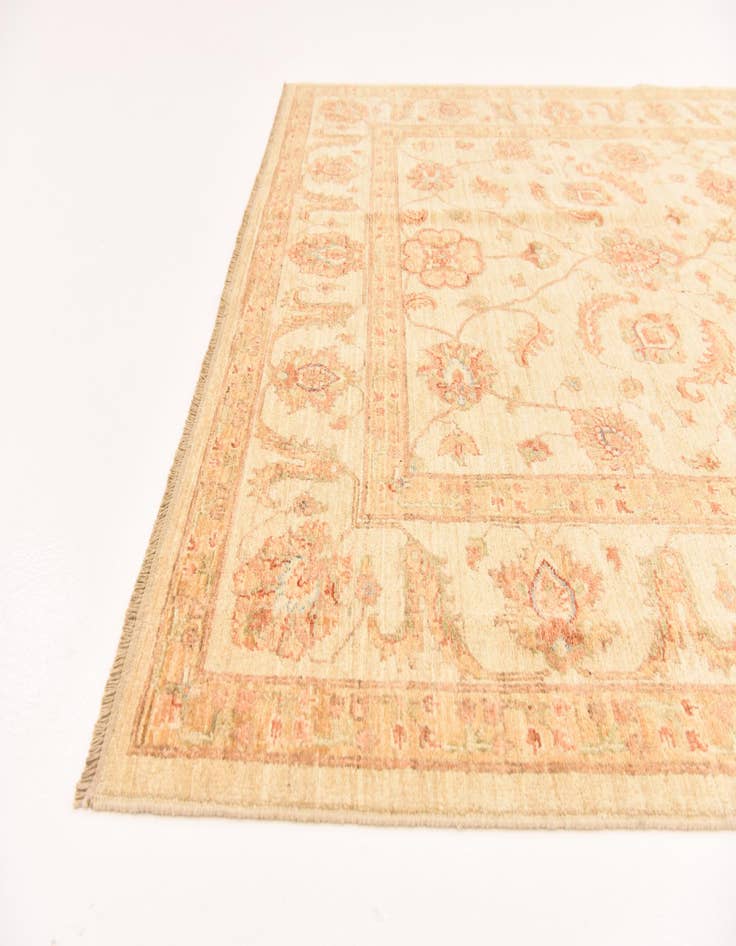 Detail image of 5' 9 x 8' 2  Hand Knotted Peshawar Ziegler Rug