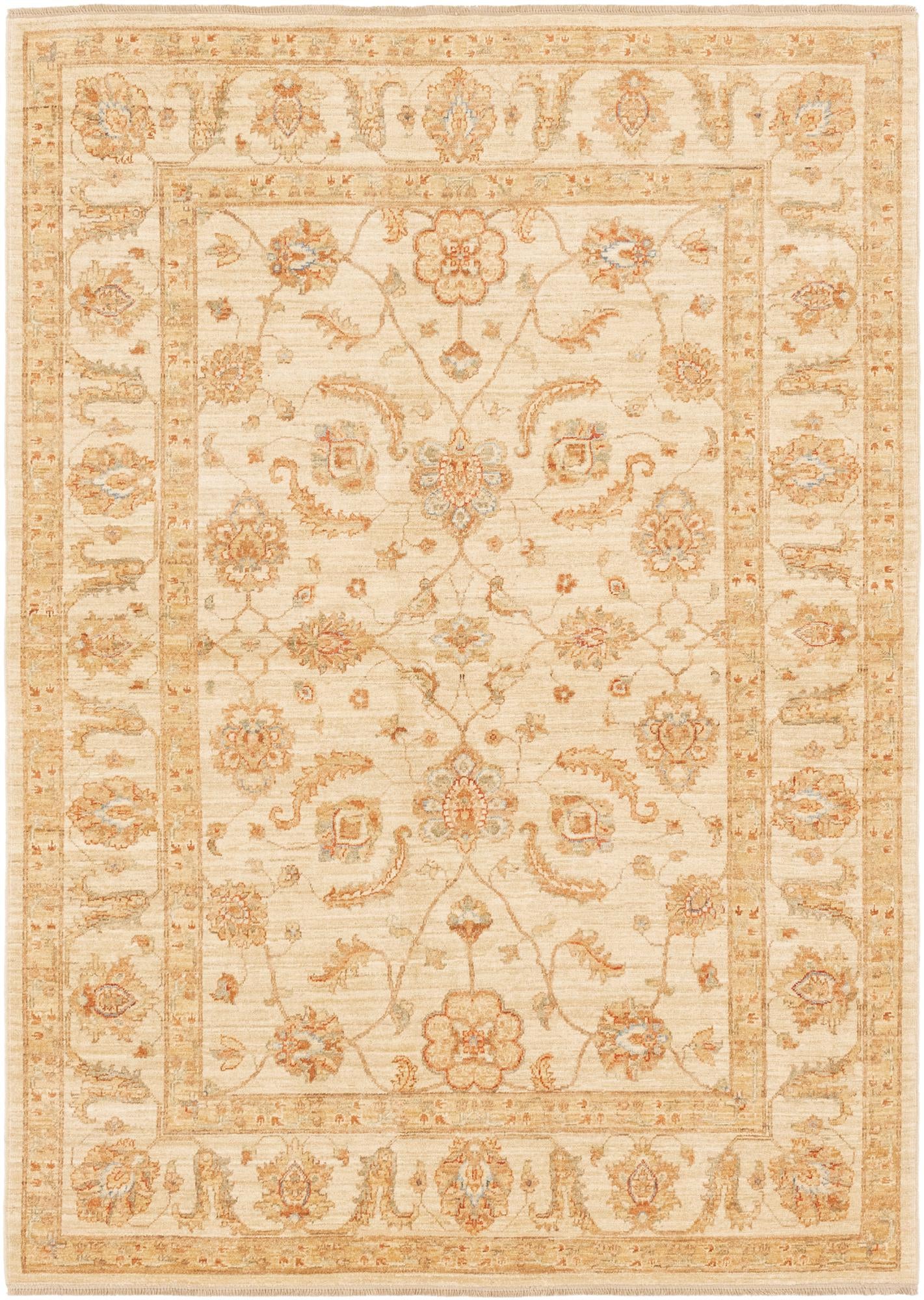 5' 9 x 8' 2 Hand Knotted Peshawar Ziegler Rug