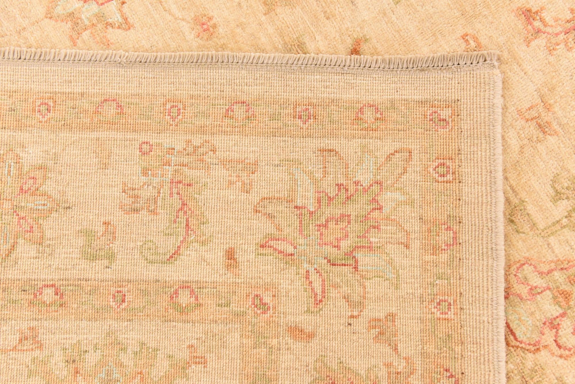5' 8 x 7' 10 Hand Knotted Peshawar Ziegler Rug