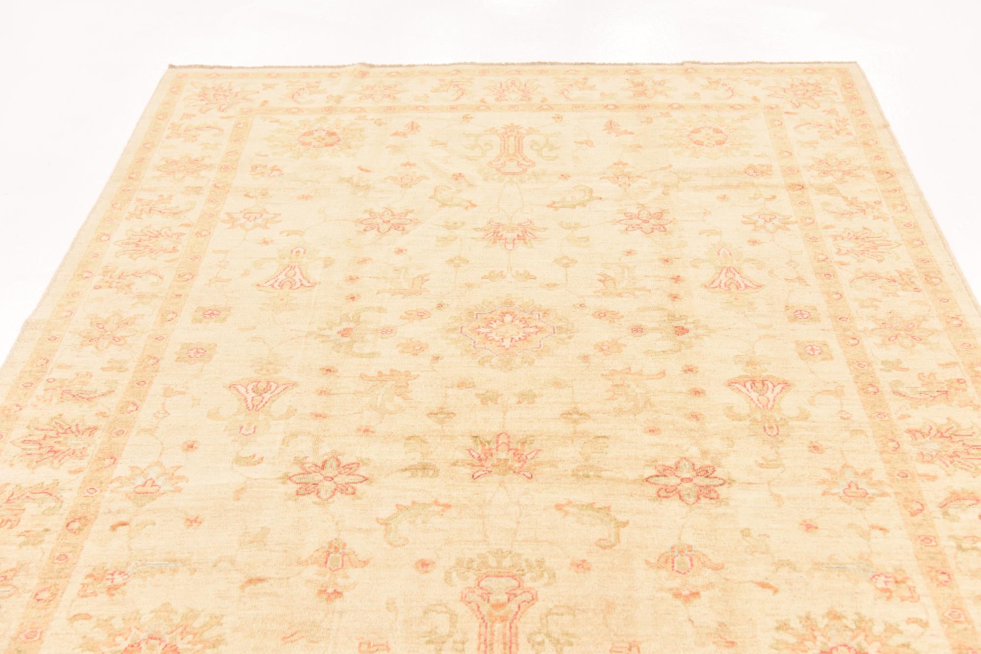 5' 8 x 7' 10 Hand Knotted Peshawar Ziegler Rug