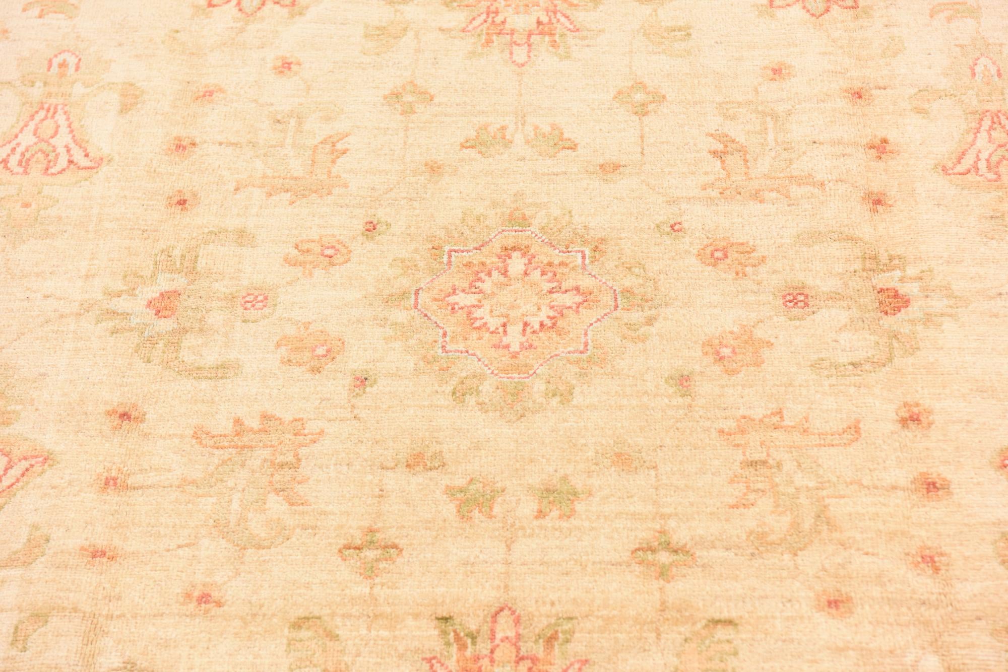 5' 8 x 7' 10 Hand Knotted Peshawar Ziegler Rug