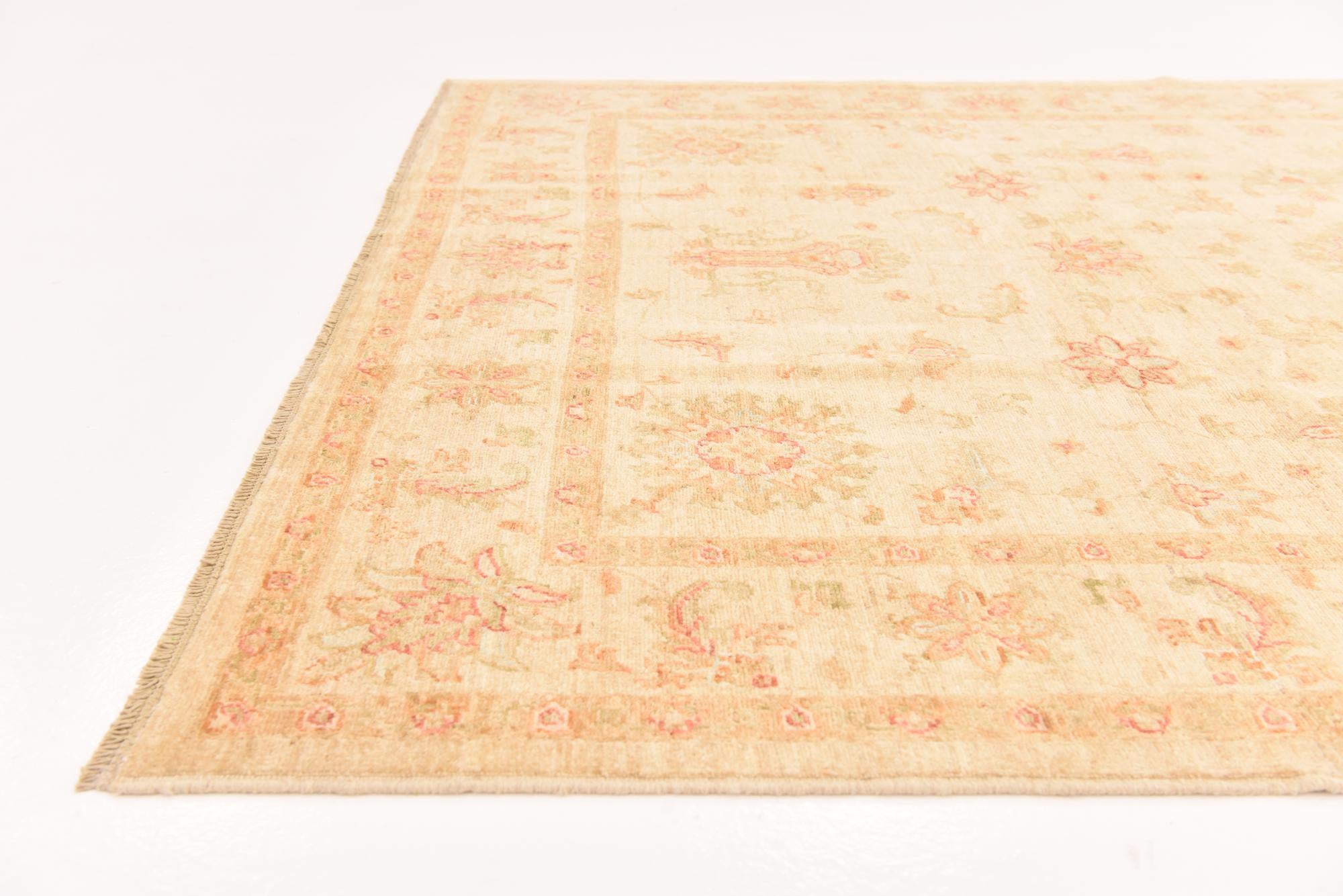 5' 8 x 7' 10 Hand Knotted Peshawar Ziegler Rug