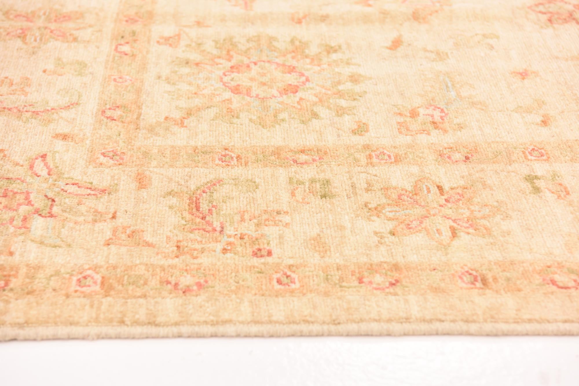 5' 8 x 7' 10 Hand Knotted Peshawar Ziegler Rug