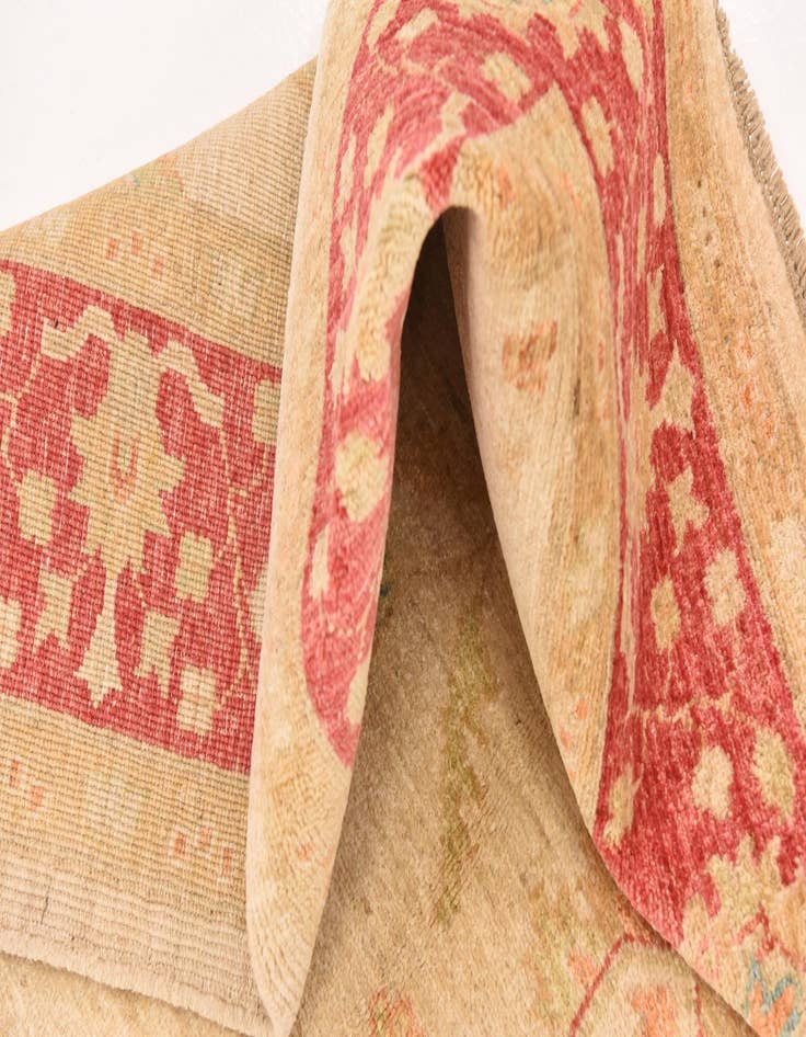 Detail image of 5' 8 x 7' 9  Hand Knotted Peshawar Ziegler Rug