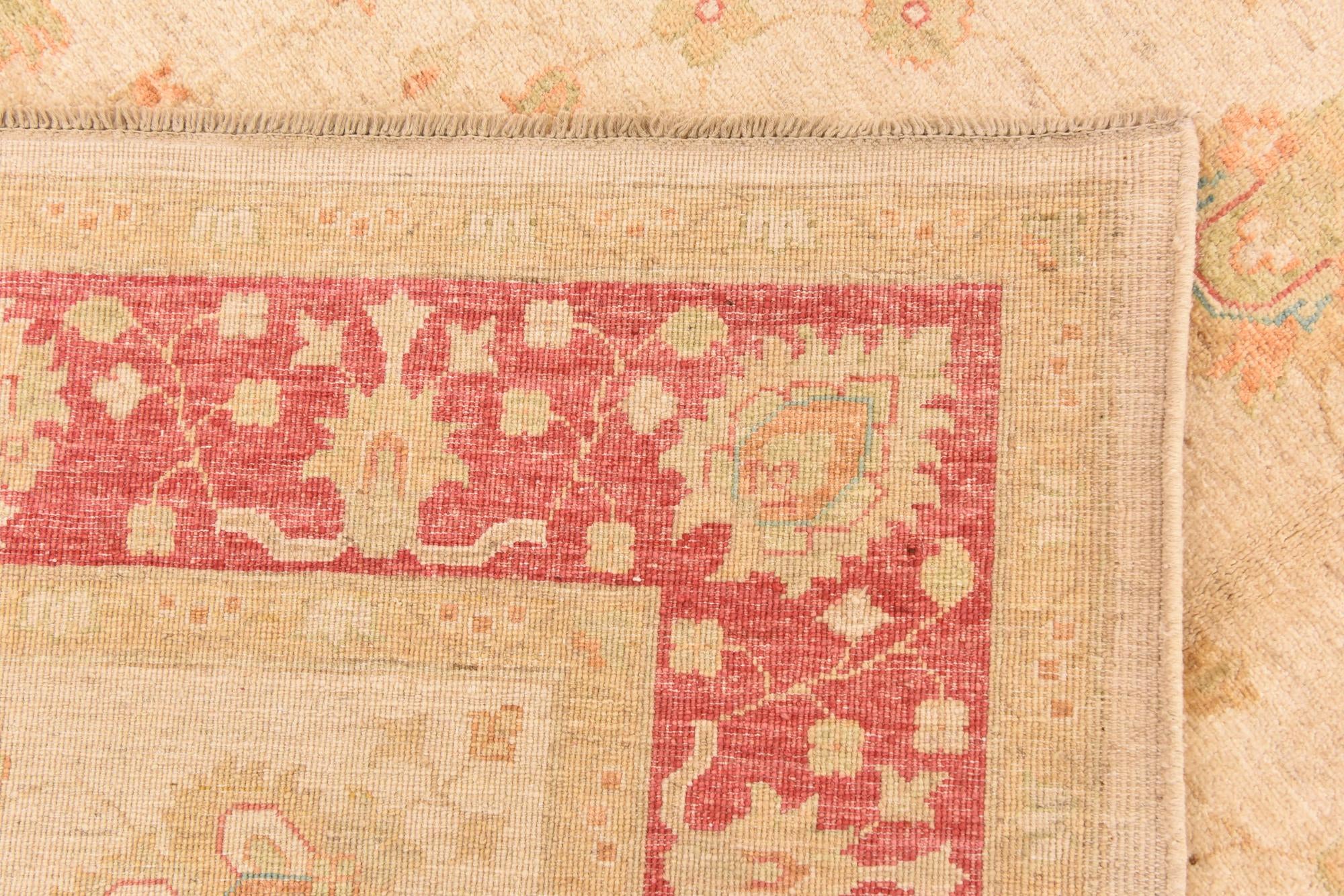 5' 8 x 7' 9 Hand Knotted Peshawar Ziegler Rug