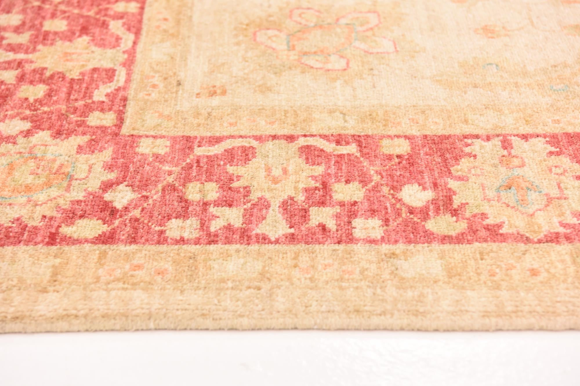 5' 8 x 7' 9 Hand Knotted Peshawar Ziegler Rug