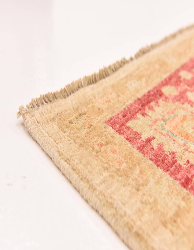 Detail image of 5' 8 x 7' 9  Hand Knotted Peshawar Ziegler Rug