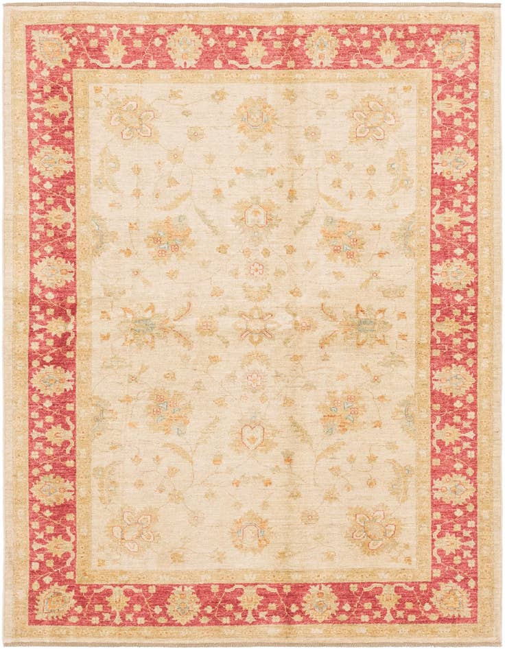 Detail image of 5' 8 x 7' 9 Hand Knotted Peshawar Ziegler Rug