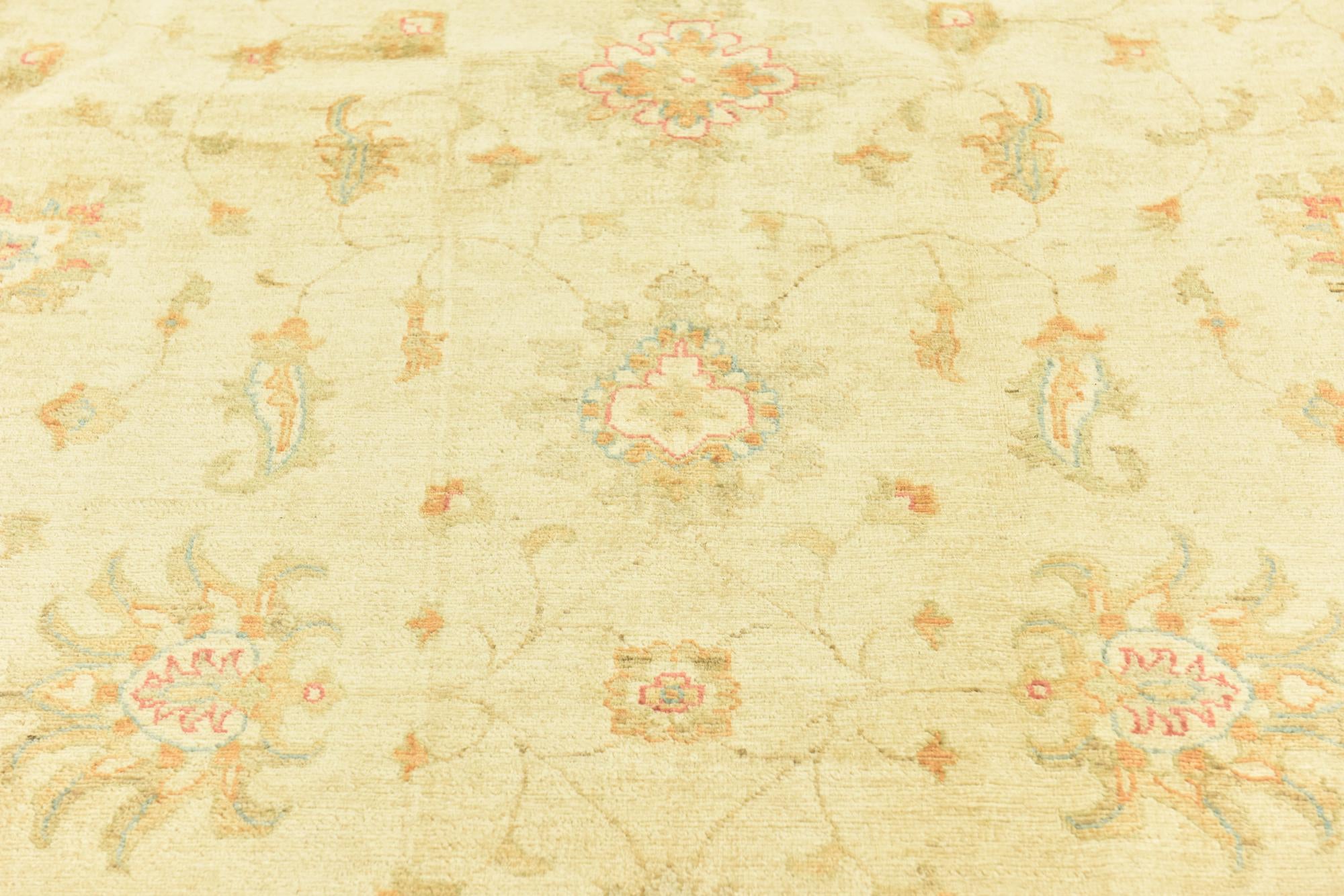 6' 8 x 9' 7 Hand Knotted Peshawar Ziegler Rug