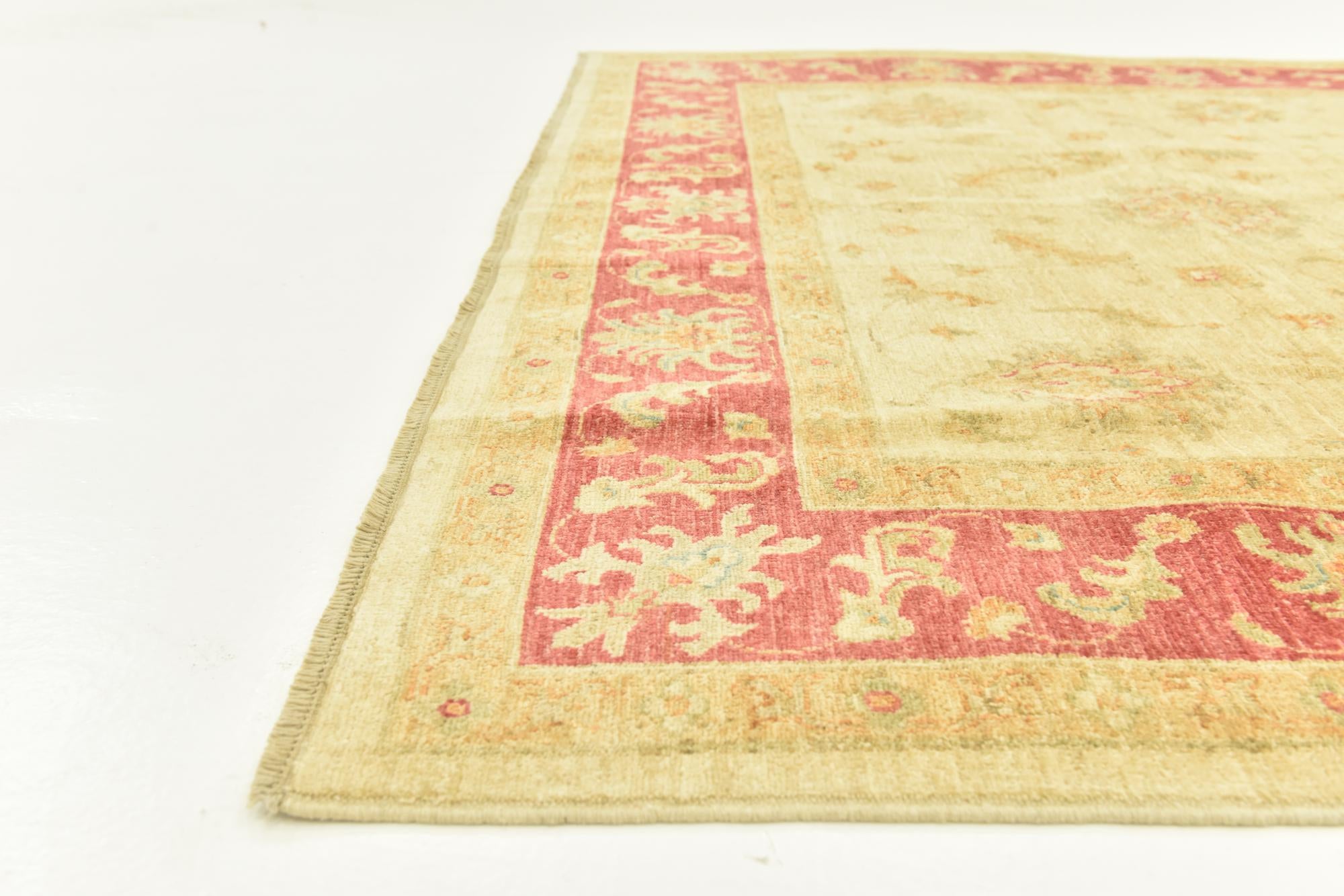 6' 8 x 9' 7 Hand Knotted Peshawar Ziegler Rug