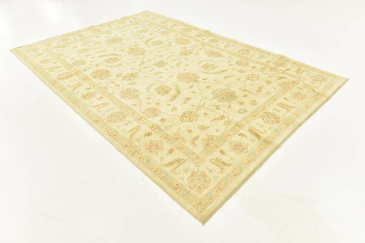 Detail image of 6' 7 x 9' 7 Hand Knotted Peshawar Ziegler Rug