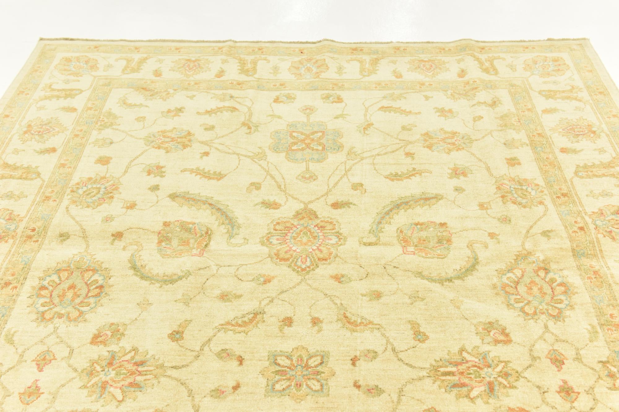 6' 7 x 9' 7 Hand Knotted Peshawar Ziegler Rug