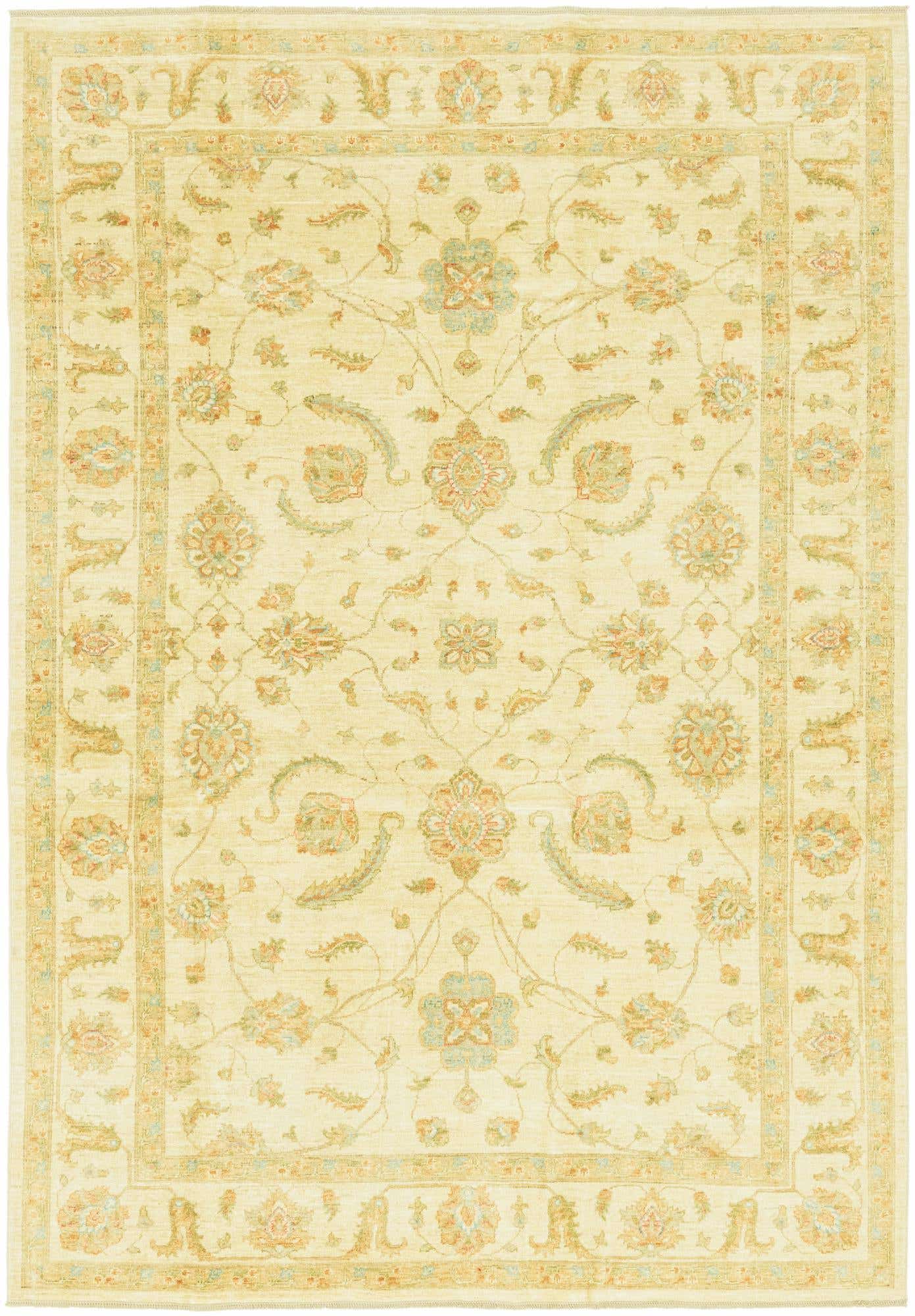 6' 7 x 9' 7 Hand Knotted Peshawar Ziegler Rug