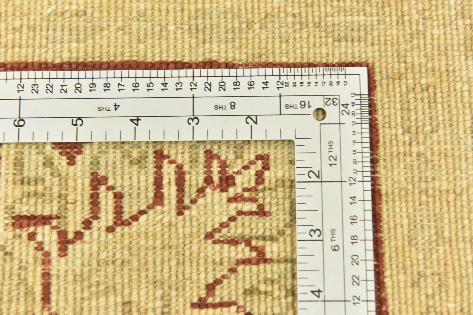 7' 1 x 9' 5 Hand Knotted Peshawar Ziegler Rug