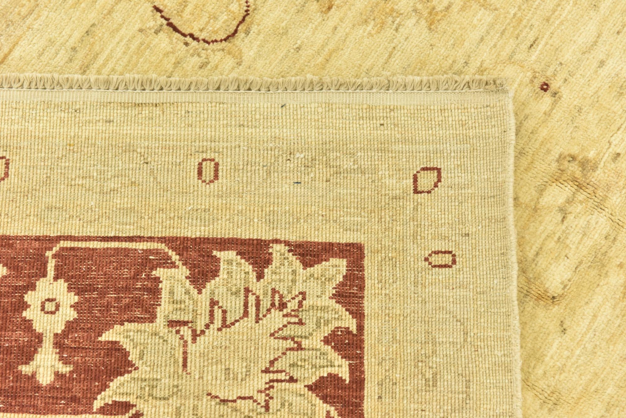 7' 1 x 9' 5 Hand Knotted Peshawar Ziegler Rug