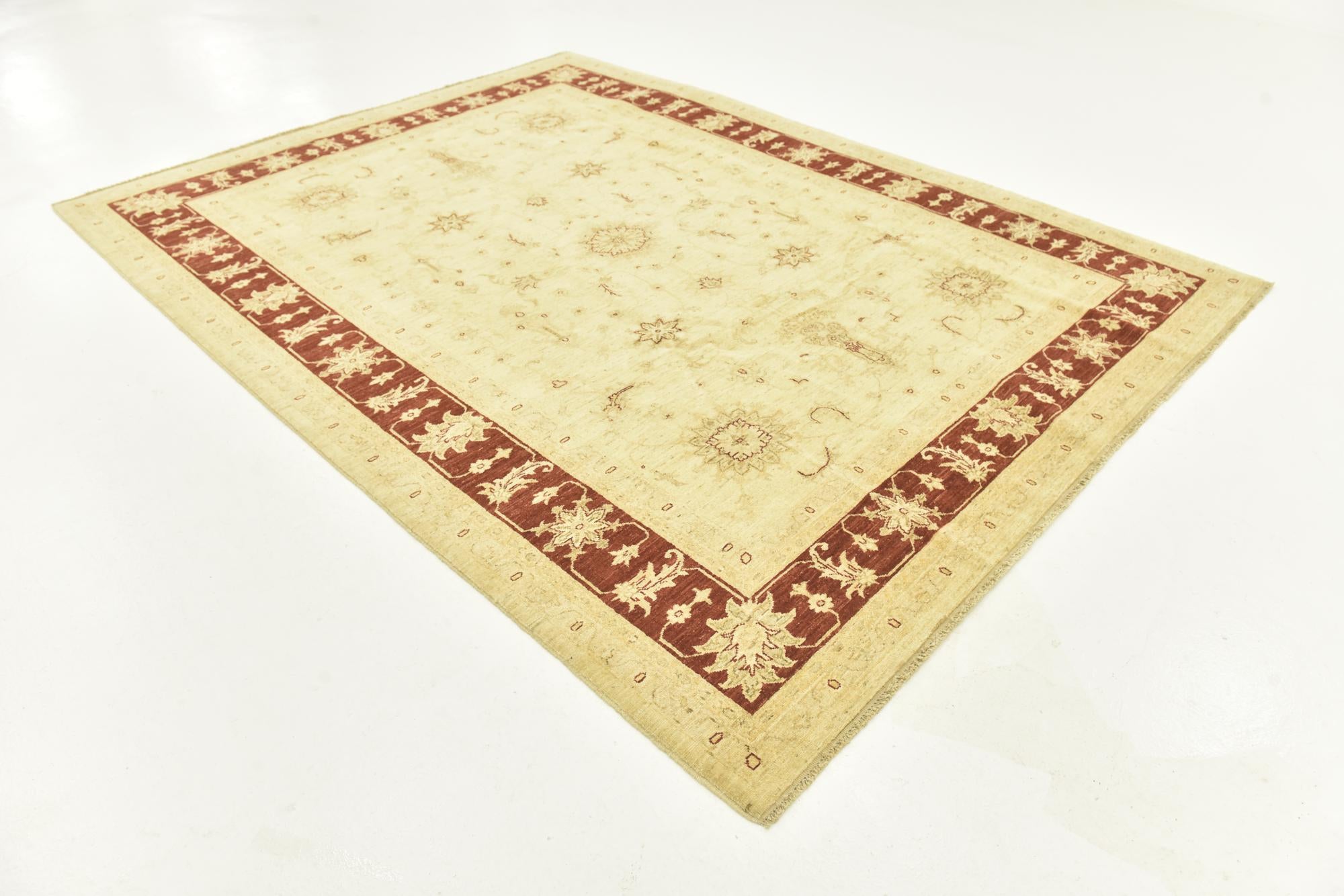 7' 1 x 9' 5 Hand Knotted Peshawar Ziegler Rug