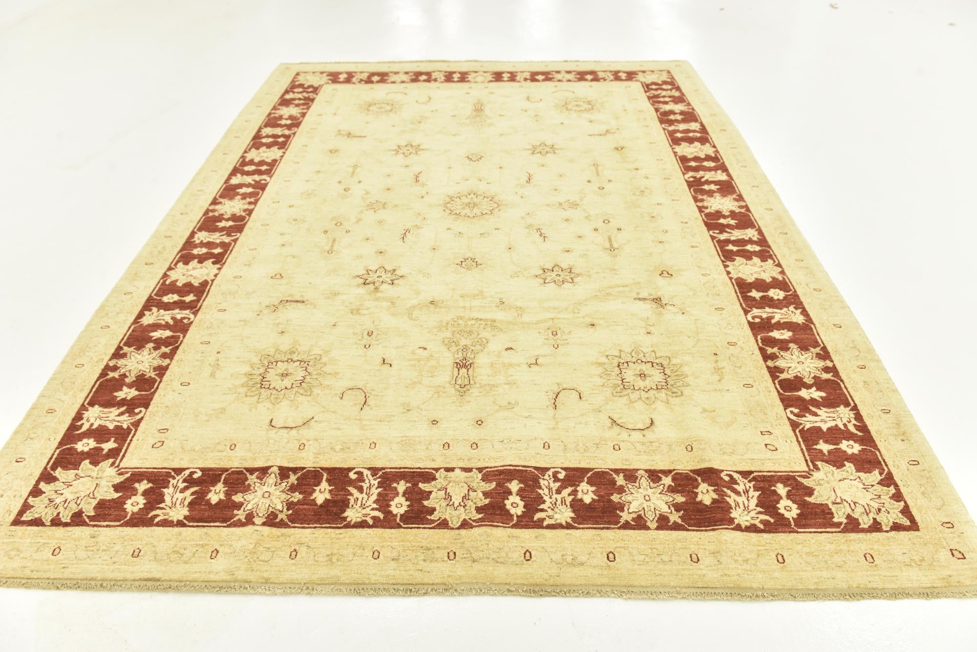 7' 1 x 9' 5 Hand Knotted Peshawar Ziegler Rug