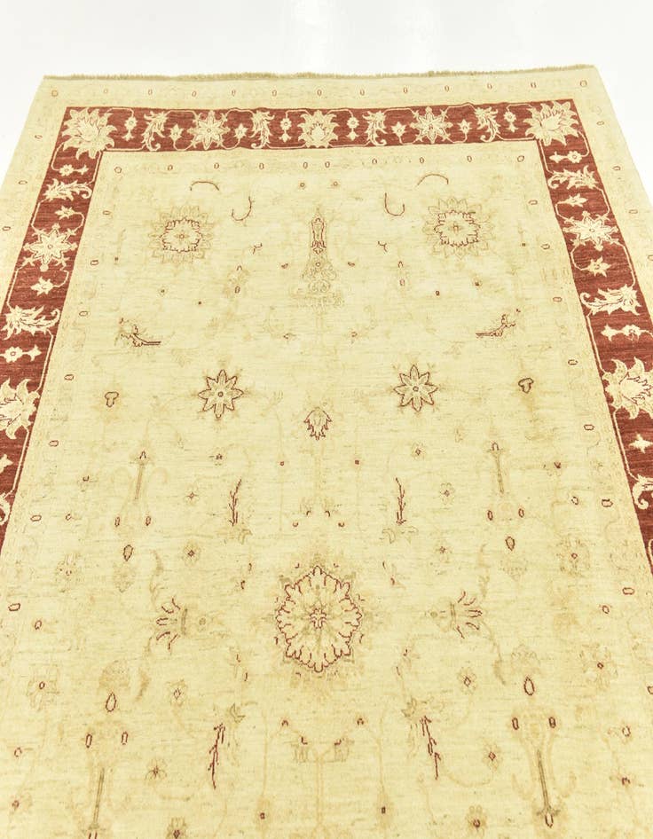 Detail image of 7' 1 x 9' 5  Hand Knotted Peshawar Ziegler Rug