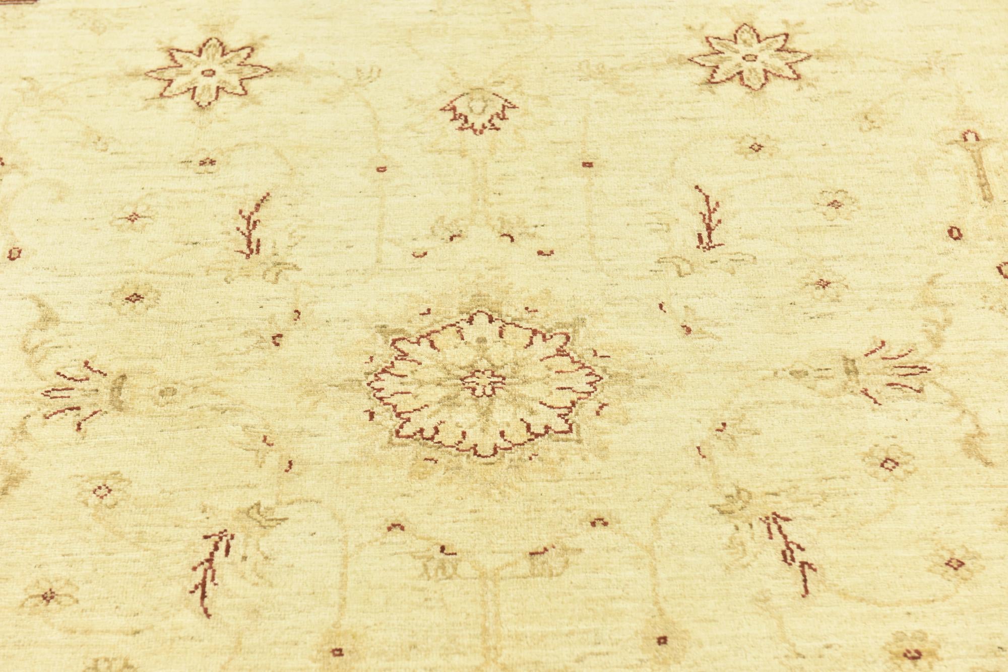 7' 1 x 9' 5 Hand Knotted Peshawar Ziegler Rug