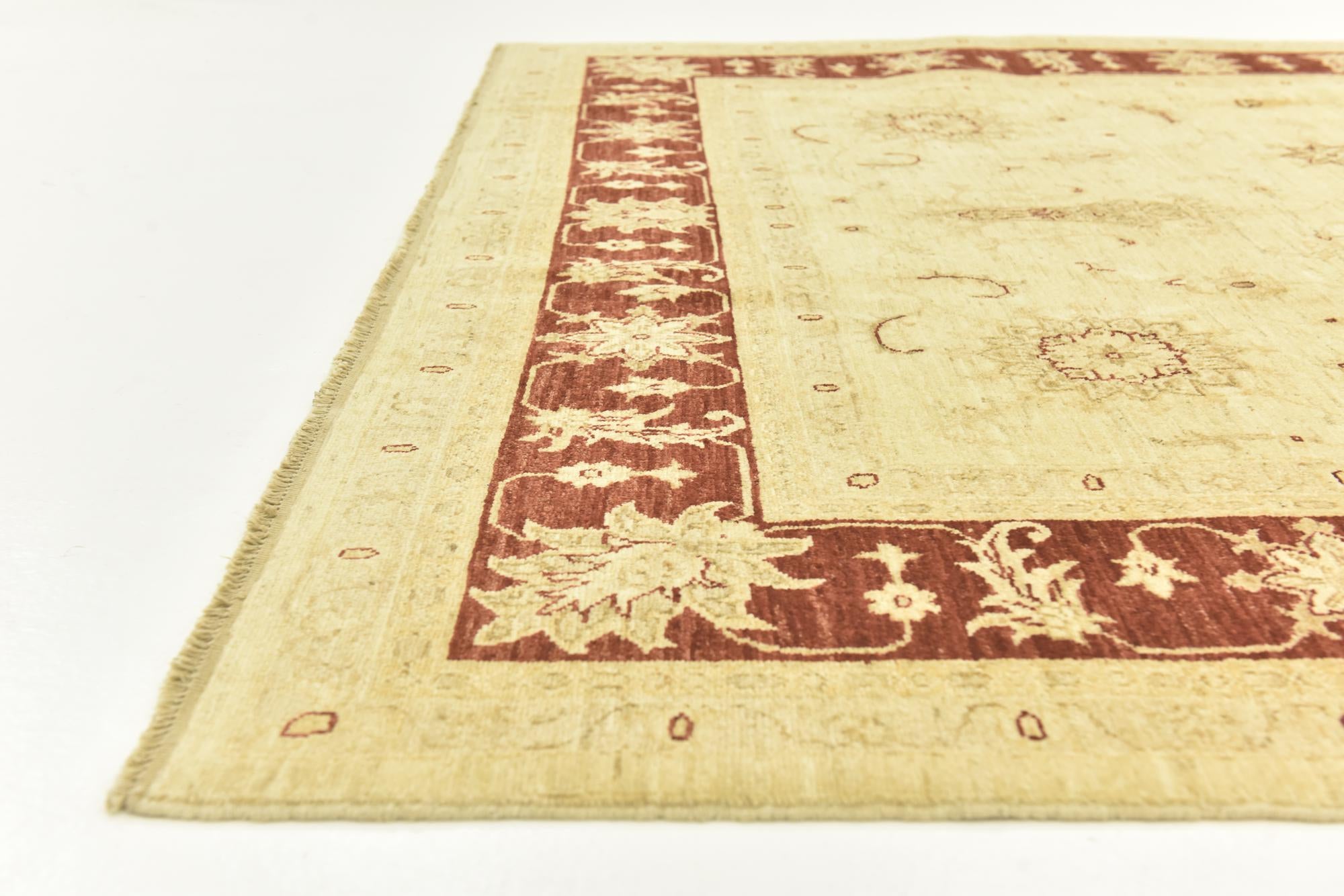 7' 1 x 9' 5 Hand Knotted Peshawar Ziegler Rug