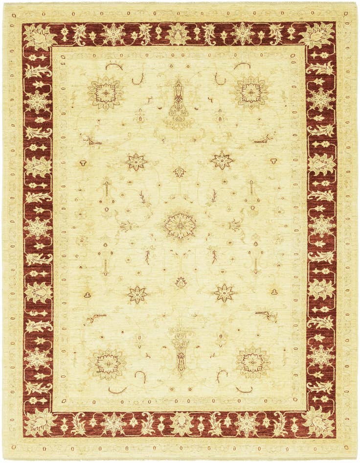 Detail image of 7' 1 x 9' 5 Hand Knotted Peshawar Ziegler Rug