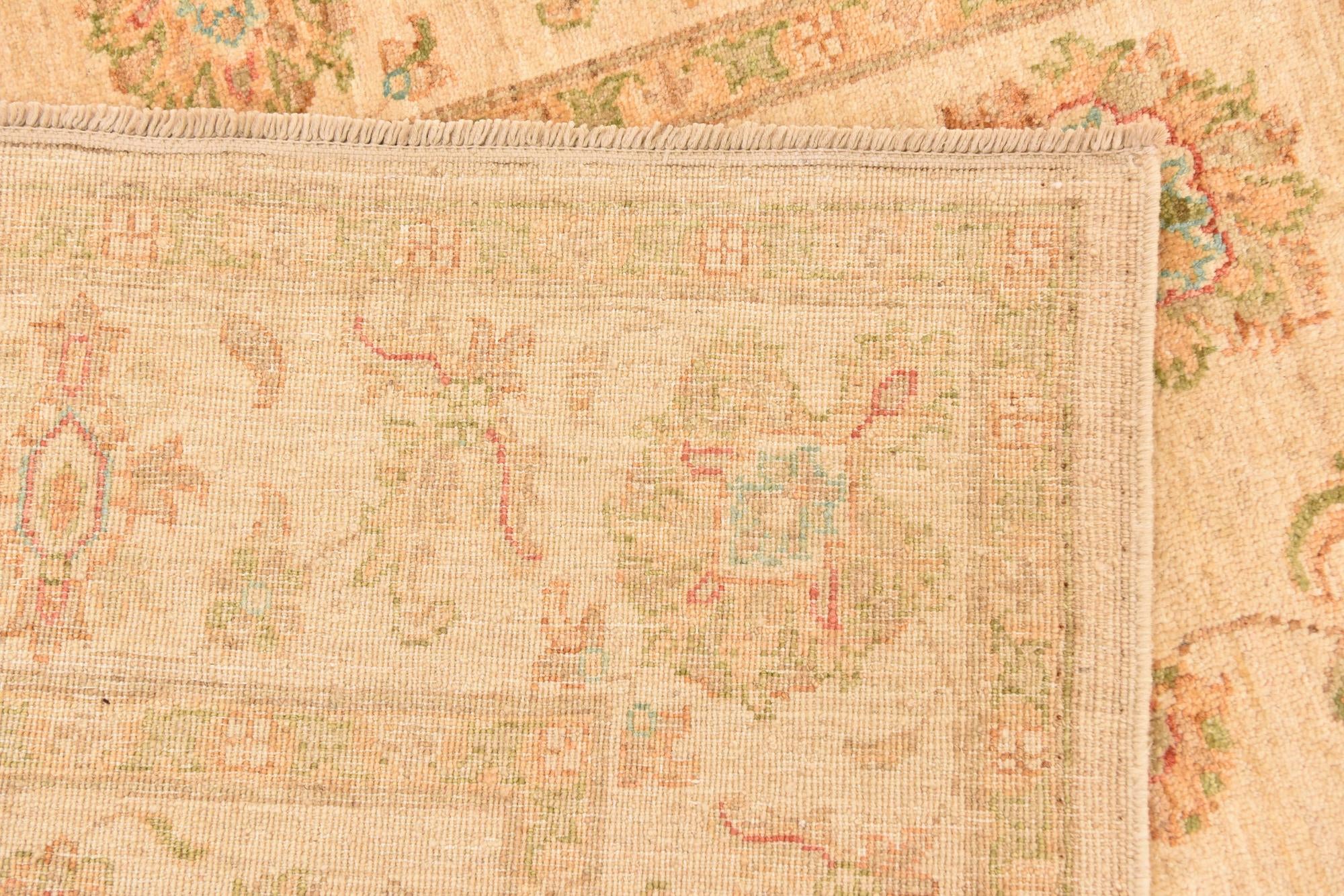 5' 7 x 7' 9 Hand Knotted Peshawar Ziegler Rug