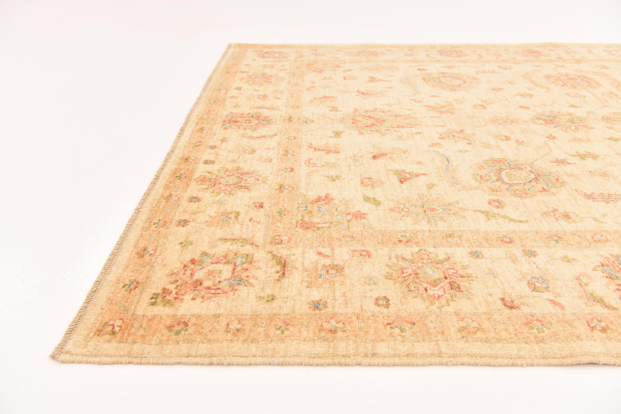 5' 6 x 7' 9 Hand Knotted Peshawar Ziegler Rug