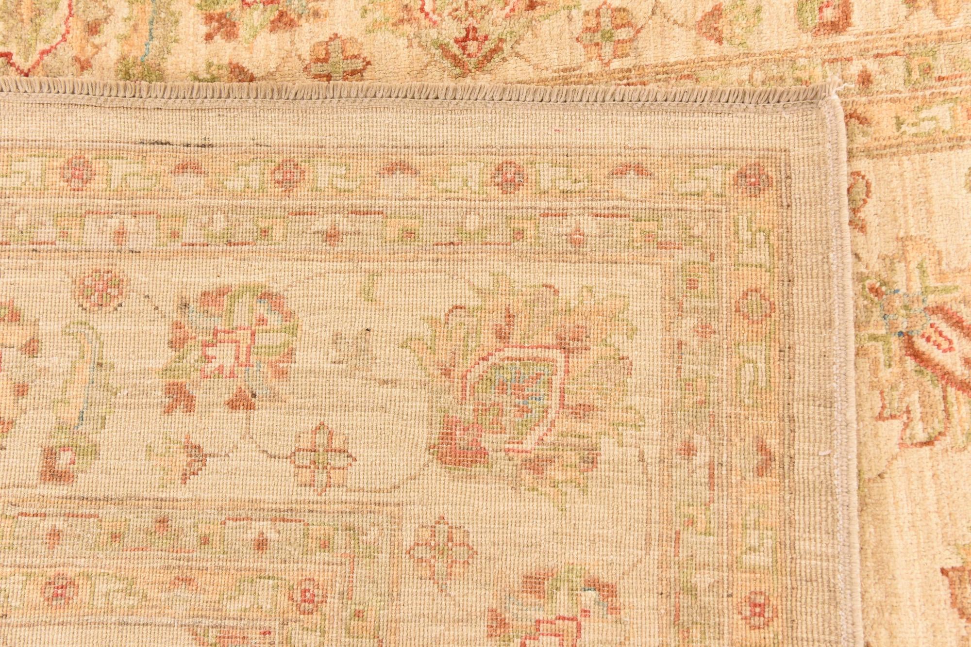 6' 8 x 8' 3 Hand Knotted Peshawar Ziegler Rug