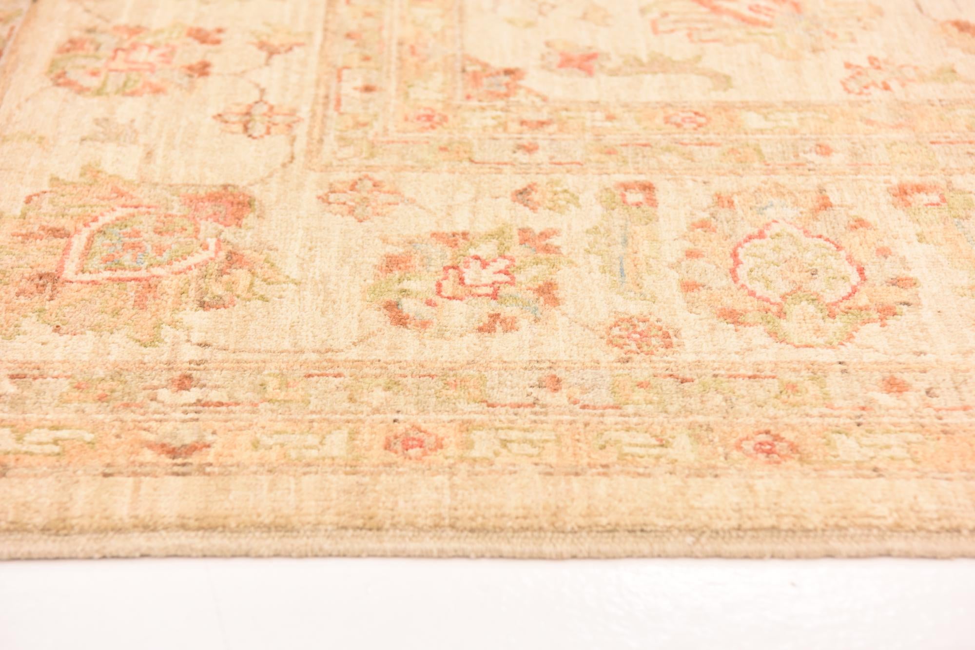 6' 8 x 8' 3 Hand Knotted Peshawar Ziegler Rug