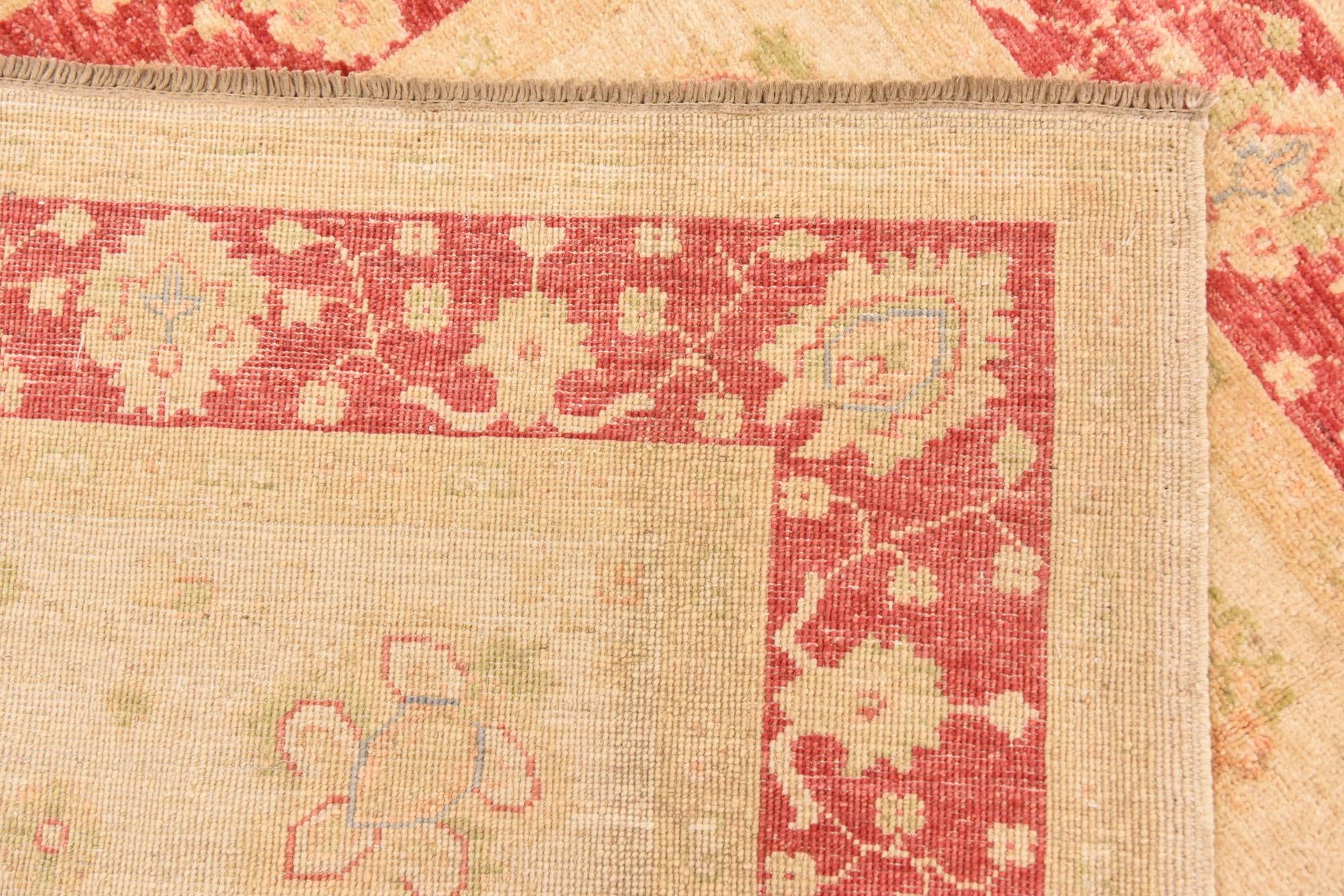 4' 1 x 5' 9 Hand Knotted Peshawar Ziegler Rug