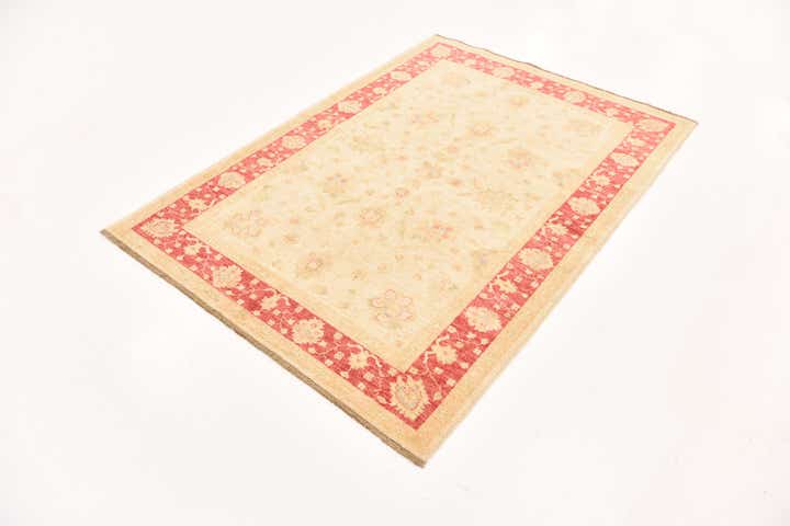 4' 1 x 5' 9 Hand Knotted Peshawar Ziegler Rug