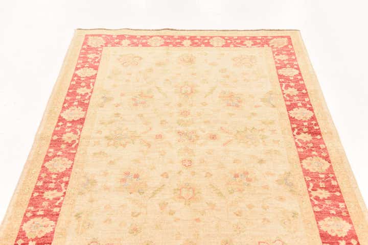 4' 1 x 5' 9 Hand Knotted Peshawar Ziegler Rug