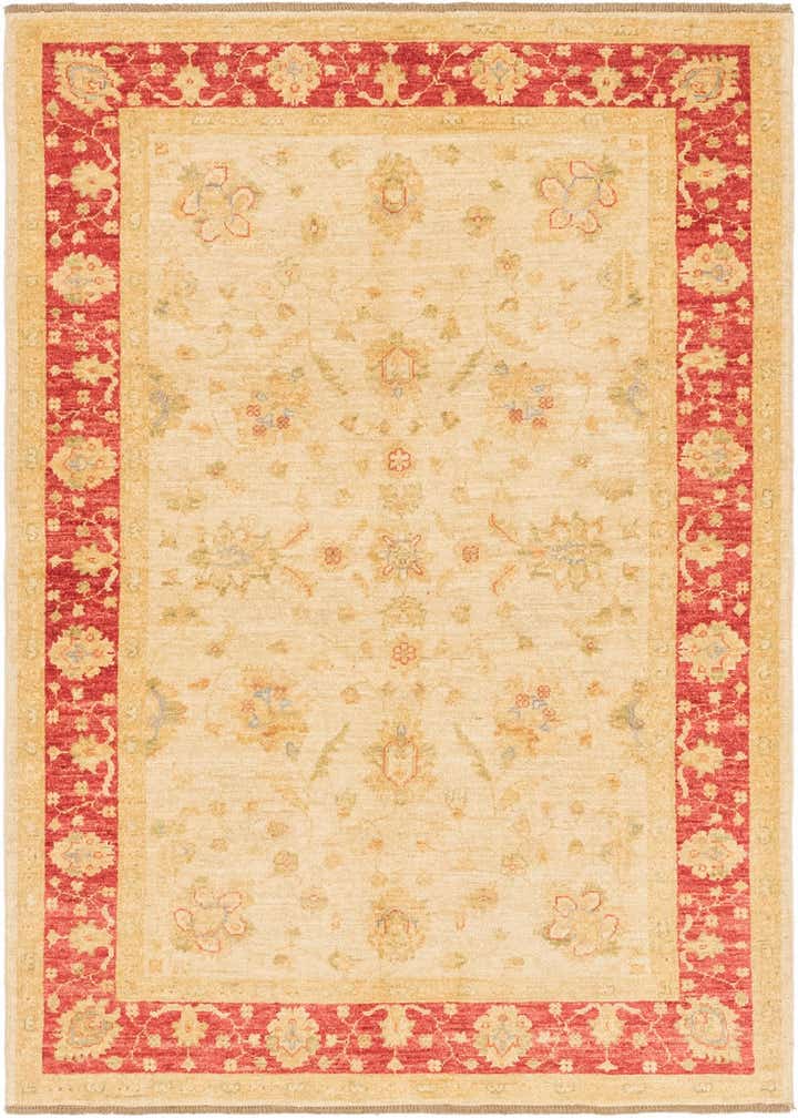 4' 1 x 5' 9 Hand Knotted Peshawar Ziegler Rug