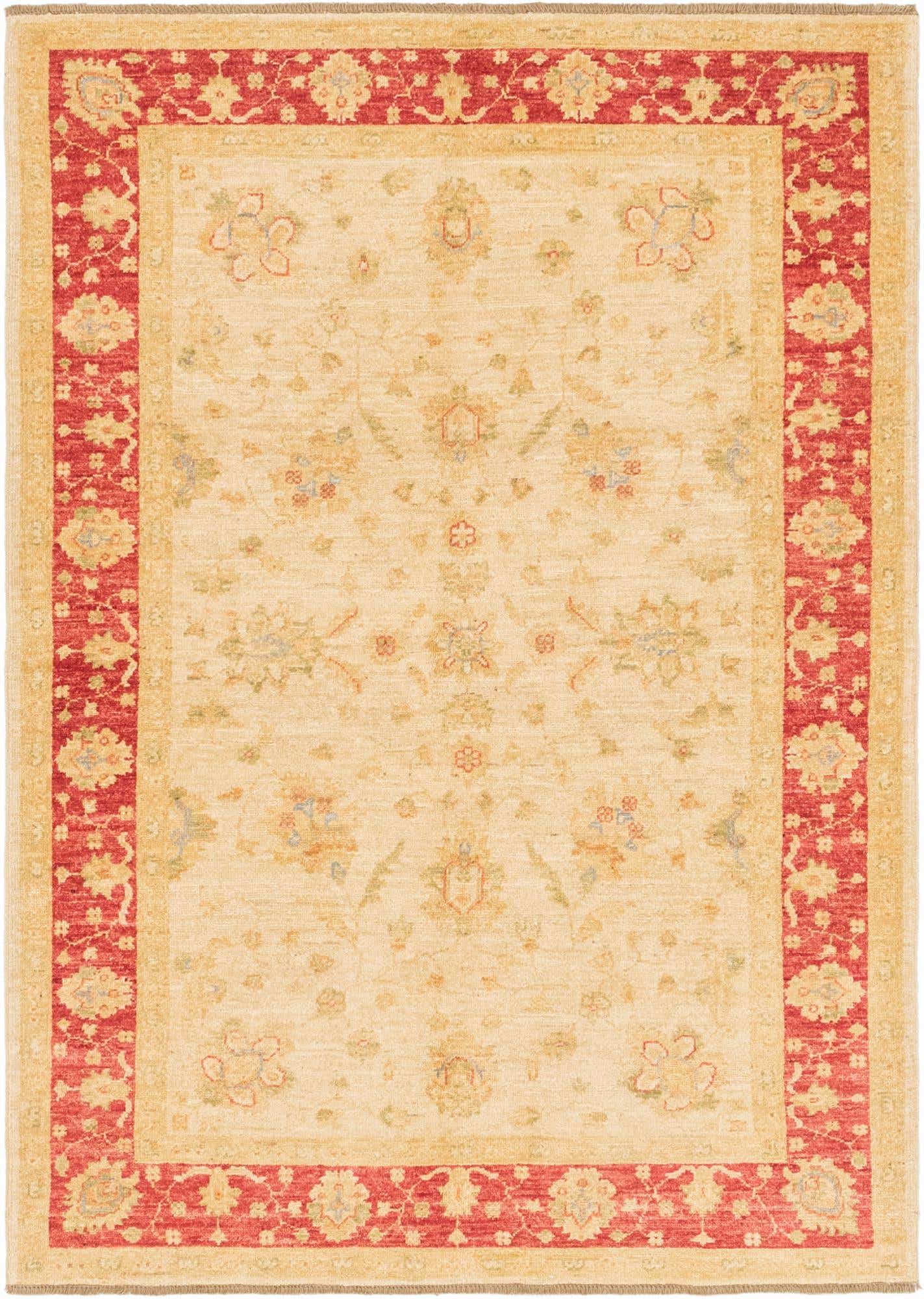 4' 1 x 5' 9 Hand Knotted Peshawar Ziegler Rug