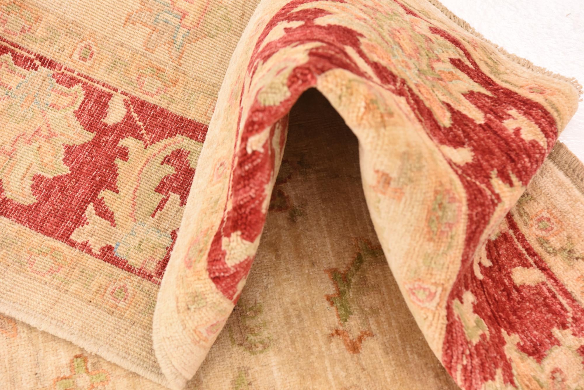 5' 10 x 7' 11 Hand Knotted Peshawar Ziegler Rug