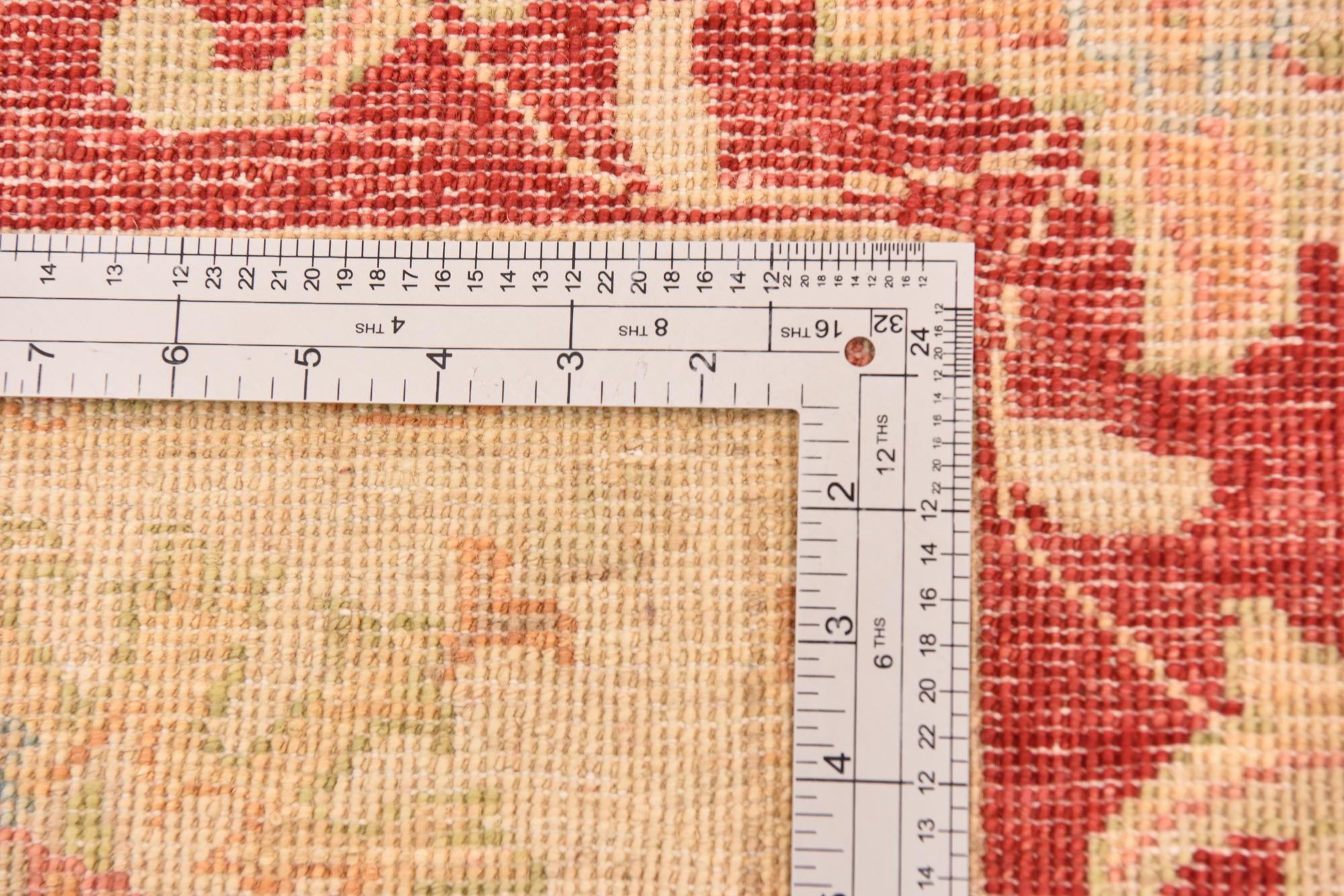 5' 10 x 7' 11 Hand Knotted Peshawar Ziegler Rug