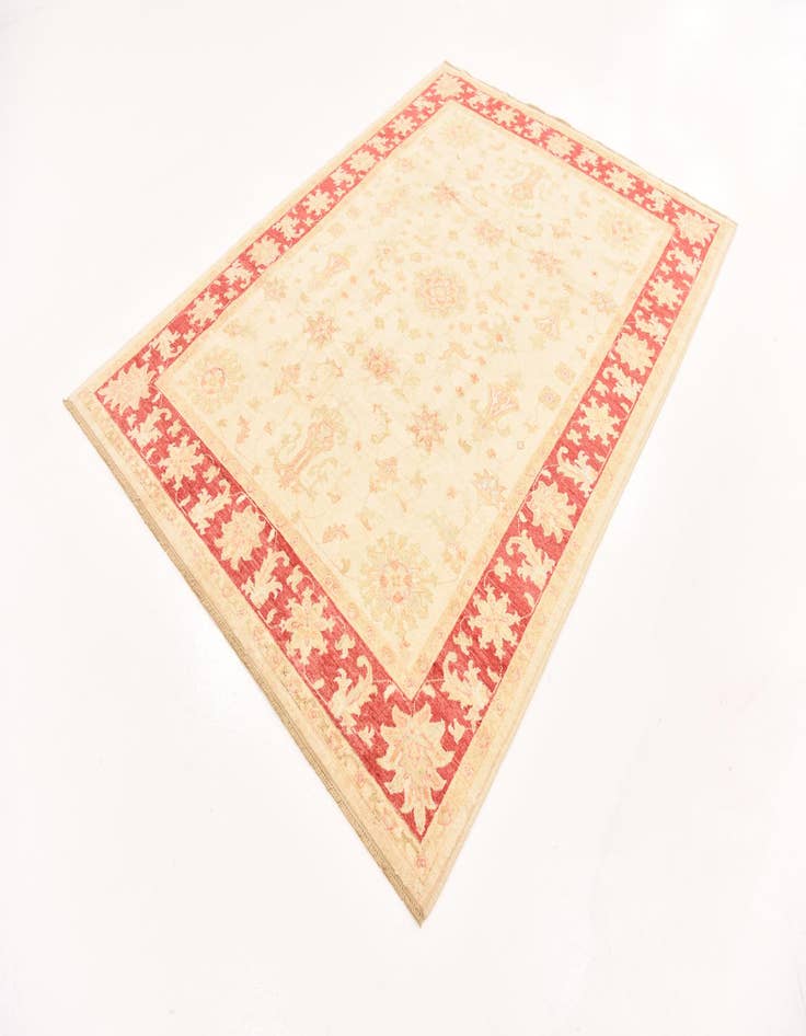 Detail image of 5' 10 x 7' 11  Hand Knotted Peshawar Ziegler Rug