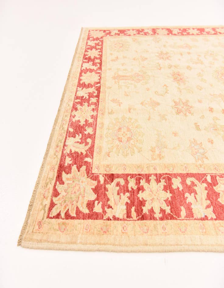 Detail image of 5' 10 x 7' 11  Hand Knotted Peshawar Ziegler Rug