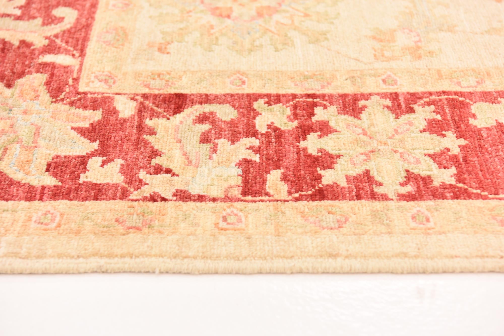 5' 10 x 7' 11 Hand Knotted Peshawar Ziegler Rug