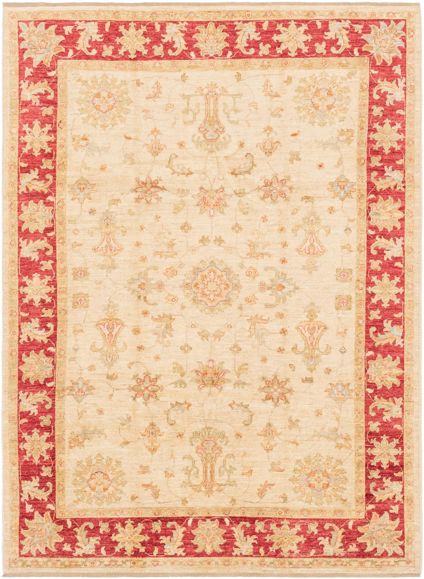 5' 10 x 7' 11 Hand Knotted Peshawar Ziegler Rug