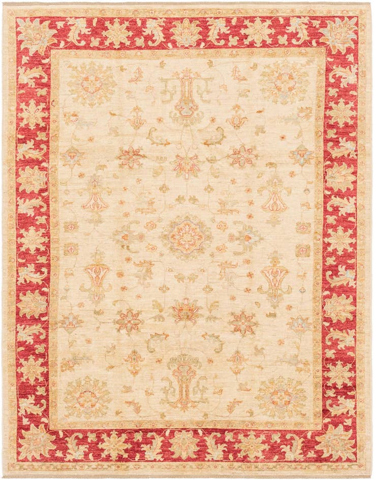 Detail image of 5' 10 x 7' 11 Hand Knotted Peshawar Ziegler Rug