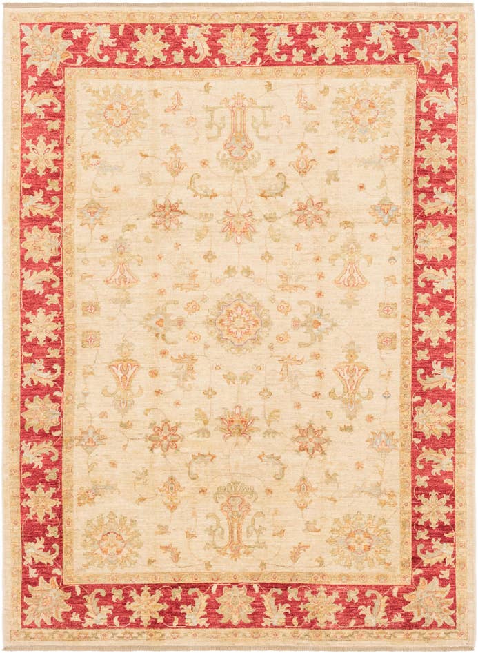 Vue détaillée : 180cm x 240cm Noué main Peshawar Ziegler Tapis