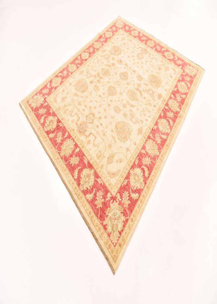 6' 7 x 8' 1 Hand Knotted Peshawar Ziegler Rug