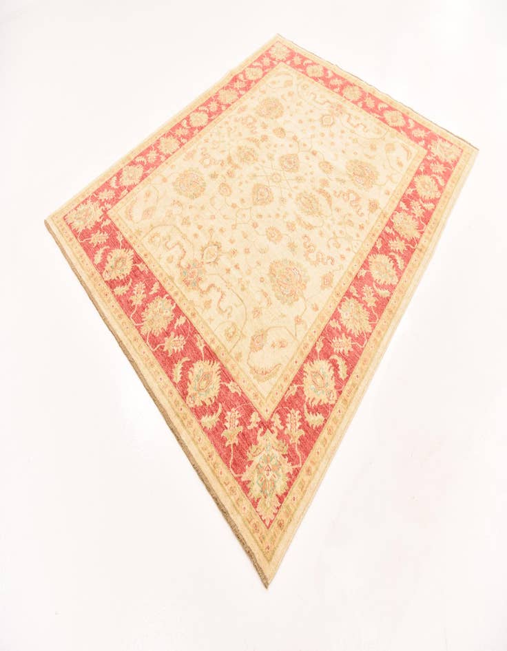 Detail image of 6' 7 x 8' 1 Hand Knotted Peshawar Ziegler Rug