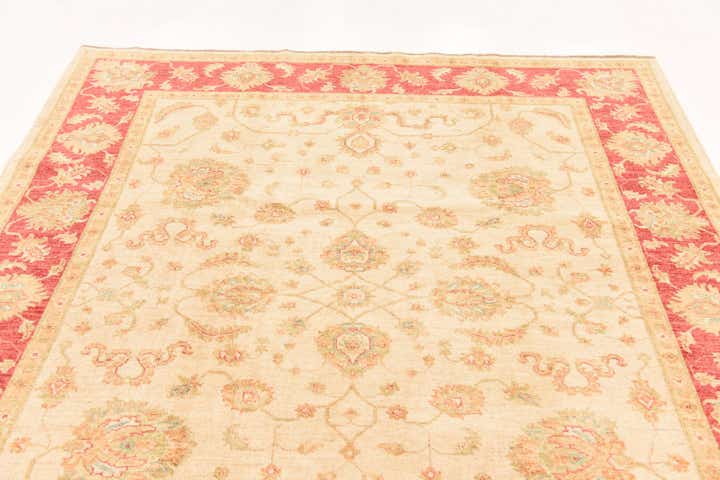 6' 7 x 8' 1 Hand Knotted Peshawar Ziegler Rug