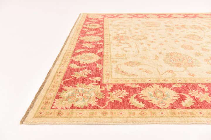 6' 7 x 8' 1 Hand Knotted Peshawar Ziegler Rug