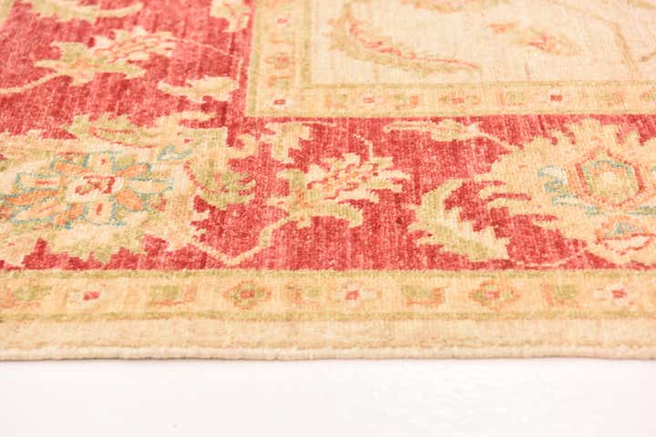 6' 7 x 8' 1 Hand Knotted Peshawar Ziegler Rug