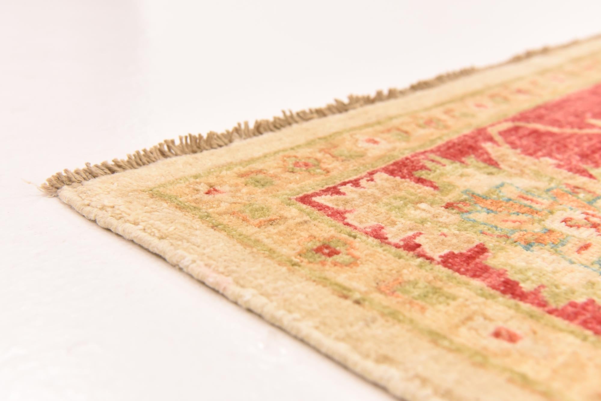 6' 7 x 8' 1 Hand Knotted Peshawar Ziegler Rug