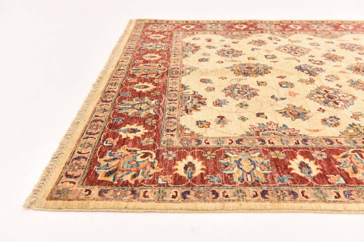 Detail image of 5' 3 x 6' 10 Hand Knotted Peshawar Ziegler Rug